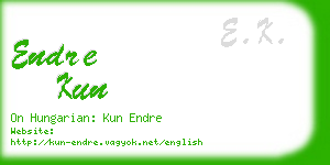 endre kun business card